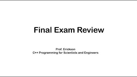 Final exam review session and practice