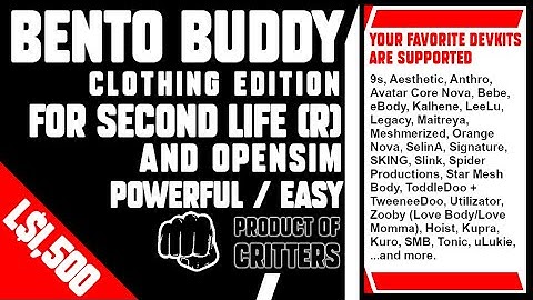 Bento Clothing - Make clothing for SL using #devkits