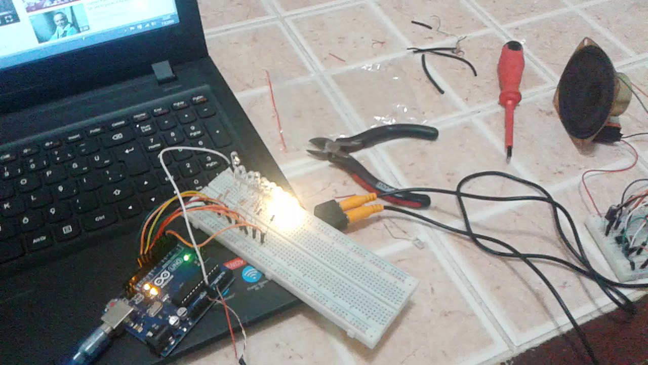Arduino vuu metre + lm386 bass boost