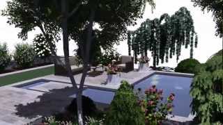 VisionScape 3D Landscape Design Template - Patio Reflections