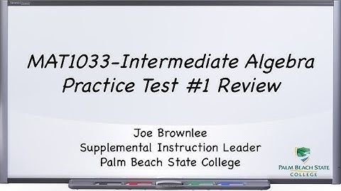 MAT1033 Practice Test #1 Questions 16-17, Write the Equation in Standard Form