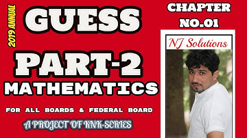 GUESS PAPER MATHEMATICS  -2 CHAPTER.NO.01 FUNCTIONS AND LIMITS BY NAVEED JAFAR