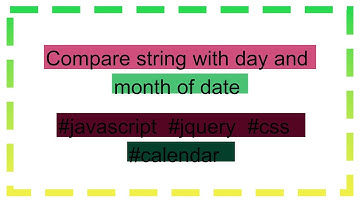 Compare string with day and month of date