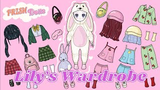 Paper Dolls Dress Up - School Uniform Easter Bunny Outfit | Paper Doll Wardrobe | Tutorial
