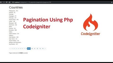 Pagination Using Php Codeigniter