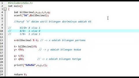 Konversi Bilangan Desimal ke Oktal | Dev C++ | Algorithm and Programming Course