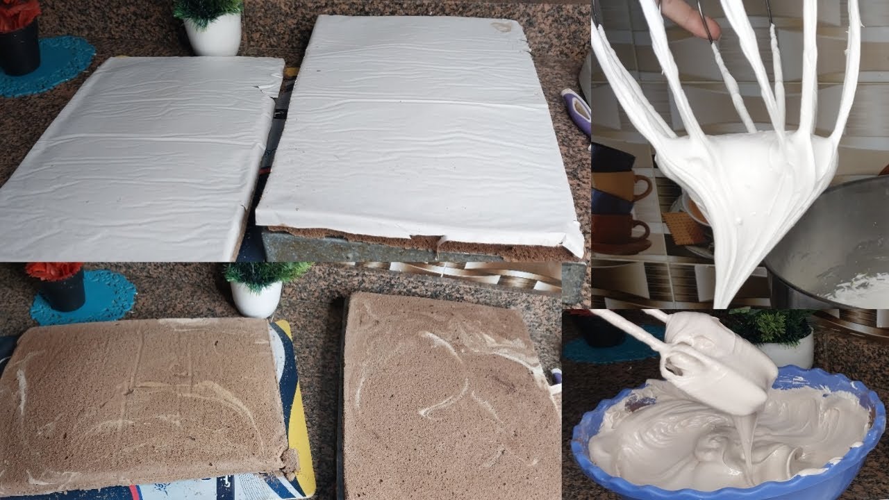 اسبونج شيكولاته بالدقيق العادى❗️الفرق بين الاسبونج الجاهز والاسبونج البيتى طريقه بالمضرب وطريقه بالع