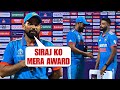 Mohammed Shami did this heart winning gesture for Siraj after winning MAN OF THE MATCH AWARD
