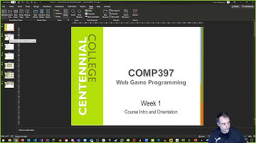 COMP397 - W2021 - Web Game Programming - Part 1 - Course Intro and Orientation
