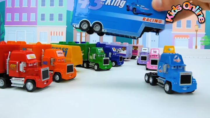 Disney Cars Toy Trucks Color Learning Video for Kids! Kids Online