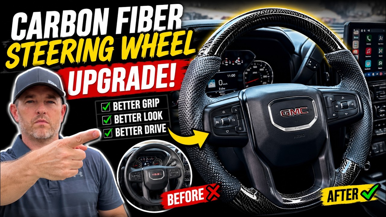 Chevy Silverado & GMC Sierra Steering Wheel Upgrade – Carbon Fiber ...