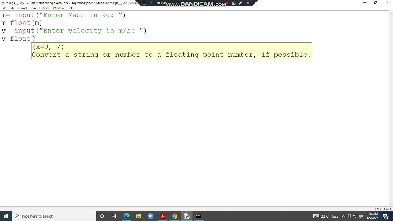 PPS FE Practical Assignment No 2, Calculate momentum by using python ...
