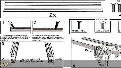 Synthrotek Eurorack Rails - 104HP, 3mm Threaded Nut Strips - Modular Case Hardware