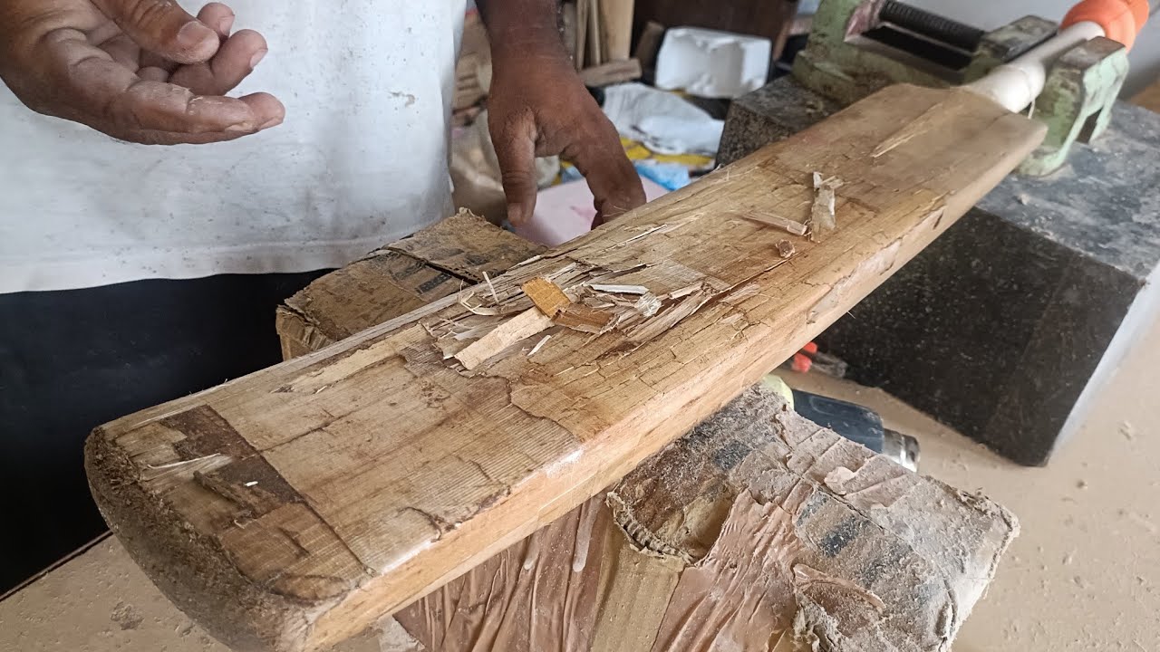 Cricket Bat Repair Very Badly Broken Grains & Face ABR YouTube
