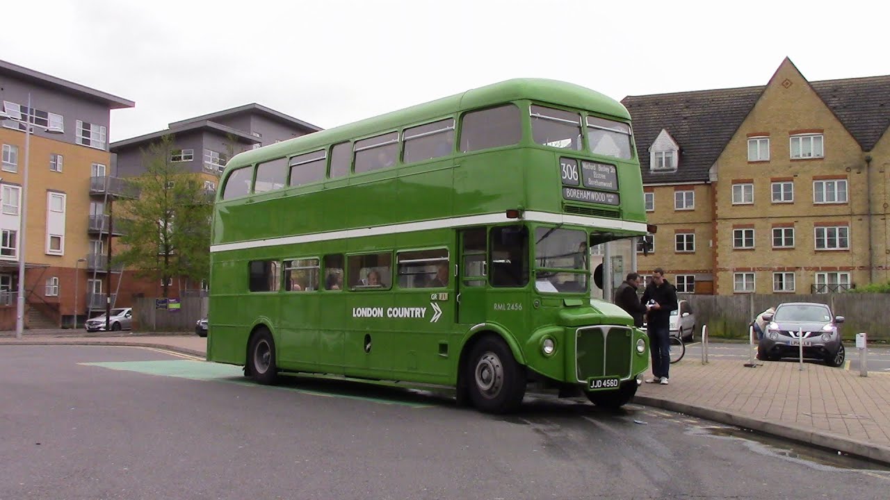 Watford Bus Running Day 2015 Routemaster RML 2456 JJD 456D - YouTube