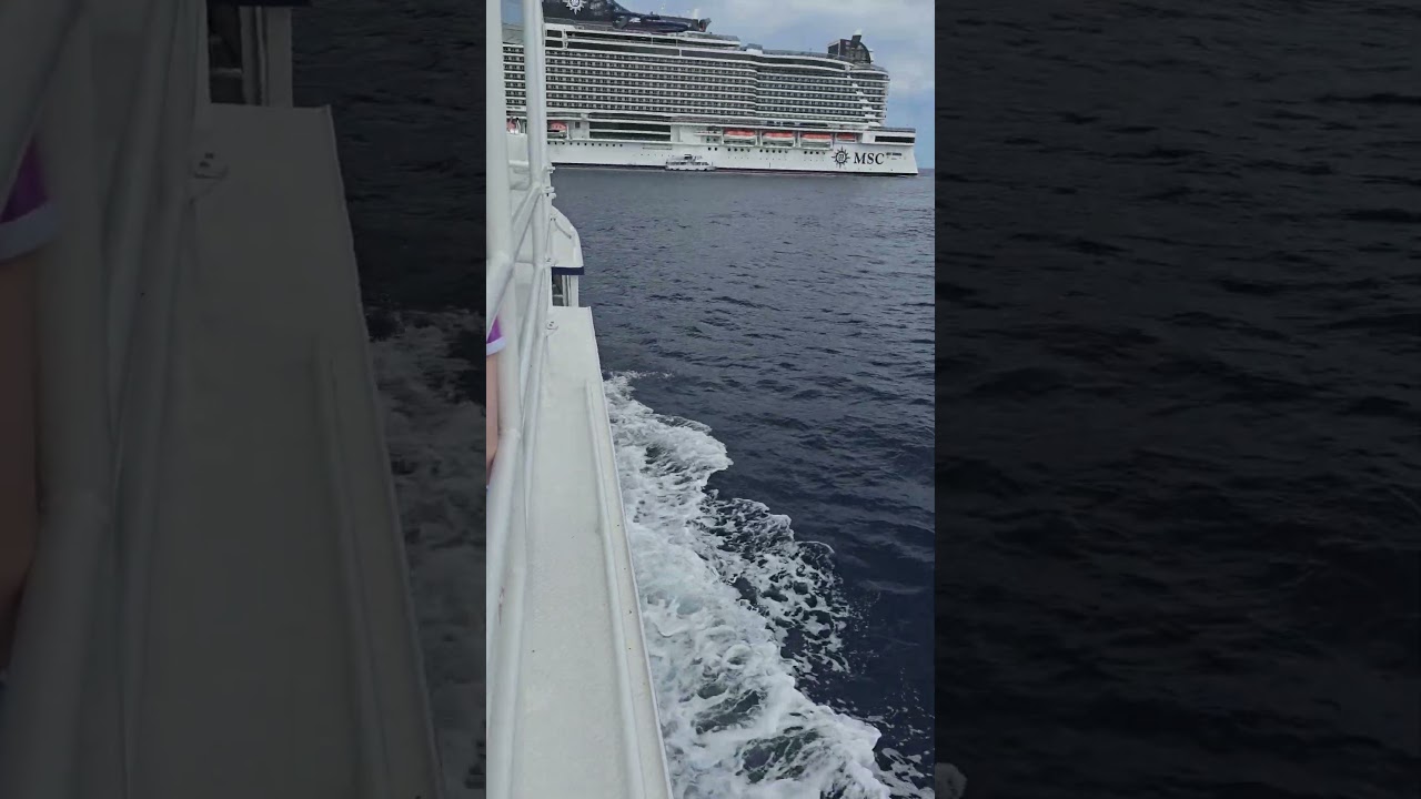 🛳🍹Just getting a boat back to hotel. #msccruises #mscseascape #cruise #caymanislands #travel #vlog