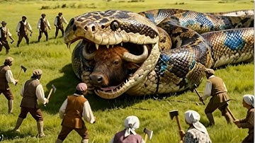 Brave Heroes Pulls Poor Buffalo From Jaws of Deadly Giant Python