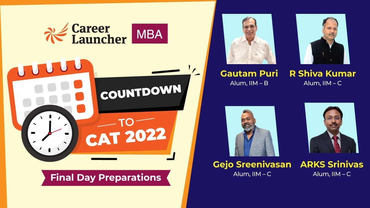 Countdown to CAT 2022 | Final Day Preparations | Career Launcher - YouTube