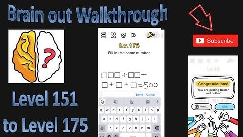 Brain Out  - Can you pass it? Walkthrough Level 151 to 175 Solutions explained