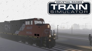 BCOL 4647 Leads Eola Transfer Run In A Blizzard - Train Simulator Classic