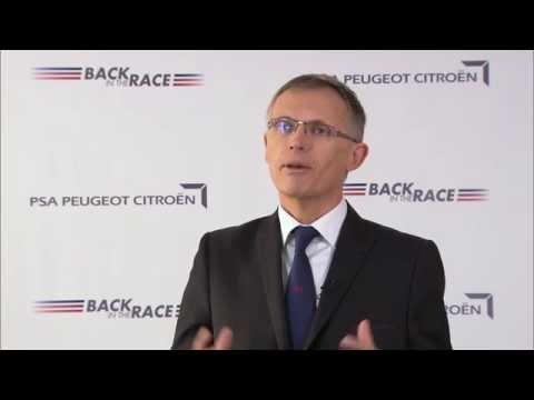 Carlos Tavares, Président du Directoire de PSA Peugeot Citroën, présente le plan "Back in the Race"