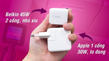 Chia tay sạc Apple: cục này nhỏ hơn, 2 cổng USB-C: Belkin 45W và 65W
