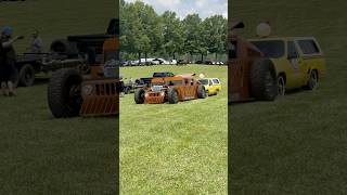 “GROUND FORCE” Hummer H1 Towing The Toy Story Pizza Planet Truck Into The Rick Ross Car Show