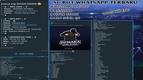 SC BOT WHATSAPP TERBARU || NO ENC 100% || FITUR 800+ || FITUR STORE || MENU BUTTON