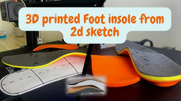 3D printed foot insole from a SKETCH !!! #shorts #3dprinting #medicaldevice #orthotics#biomechanics
