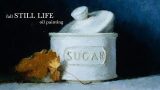 fall still life oil painting