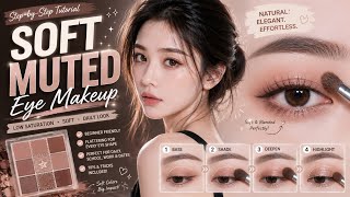 Soft Muted Eye Makeup Tutorial ✨ Natural & Elegant Look screenshot 1