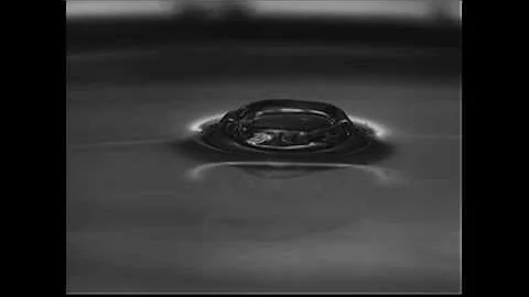 Droplet Impact on Thin Aqueous Surfactant Film (7.5cm)