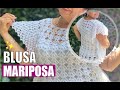 🐦 [TUTORIAL COMPLETO] CÓMO TEJER ESTA BLUSA MARIPOSA - FÁCIL Y RÁPIDO - YO TEJO CON LAURA CEPEDA 🐦