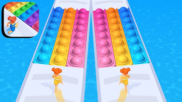 Pop It Run Gameplay 🌈💃👱‍♀️ All Levels 64-66