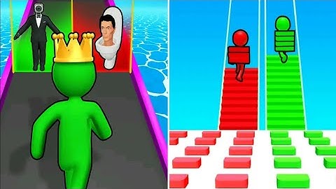 Bridge Race Vs Giant Rush Game, All Level Gameplay Max, Android ISO Mobile,Funny Moments,Funny Game