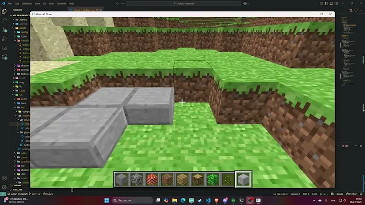 Minecraft in Vulkan: Slab Test (C++ Minecraft Clone)