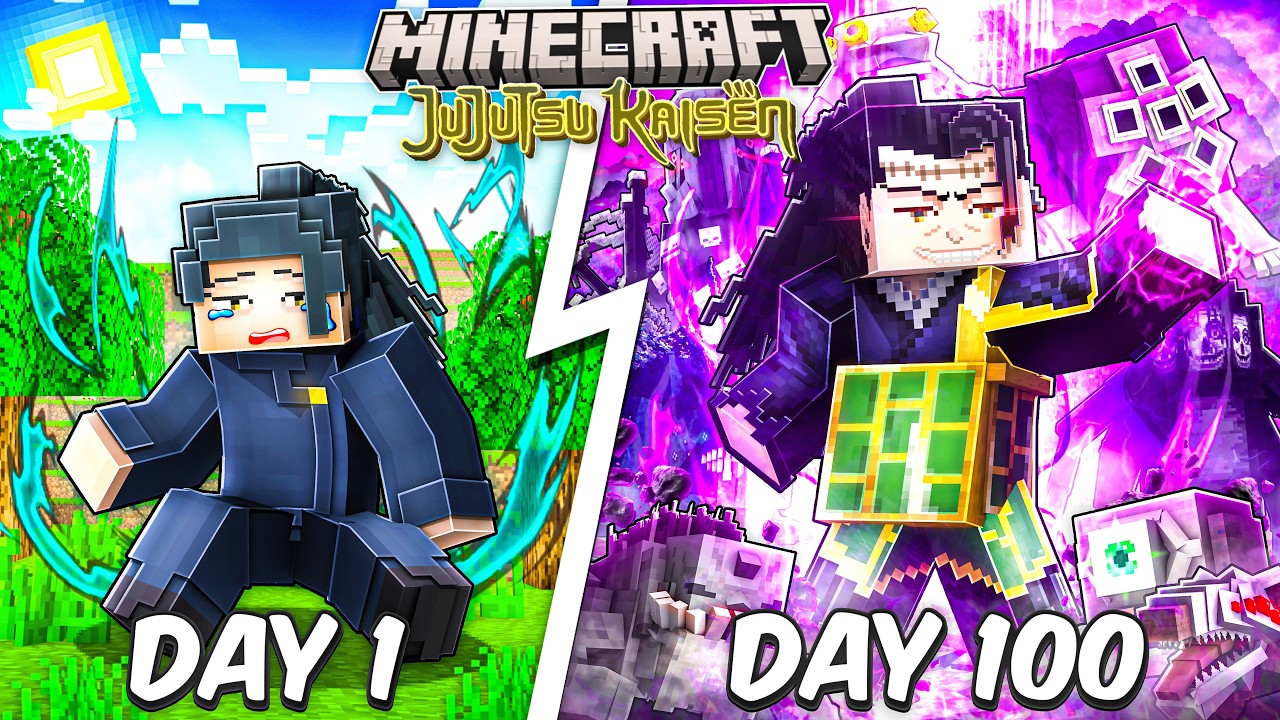 I Survived 100 Days as Geto in Jujutsu Kaisen Minecraft
