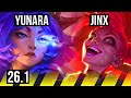 YUNARA &amp; Janna vs JINX &amp; Zyra (ADC) | EUW Master | 26.1