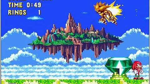 Sonic 3 and Knuckles - Sky Sanctuary Knuckles: 0:57 (Speed Run)
