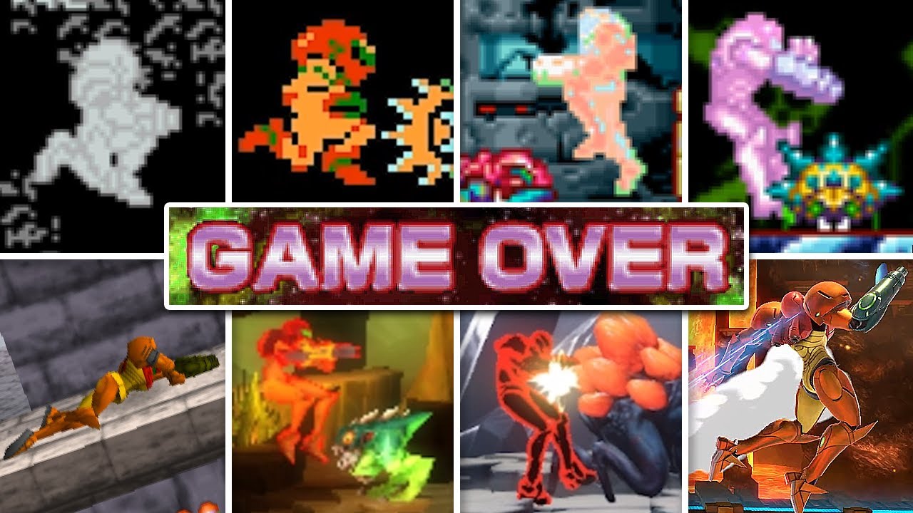 Evolution Of Metroid Games Death Animations & Game Over Screens