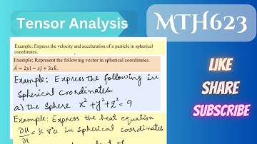 24.Examples of Spherical Coordinate System|MTH623 Short lectures