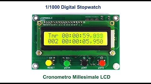 1/1000 seconds Stopwatch LCD2022 - Cronometro Millesimale LCD-2022
