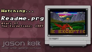 Watching Readme.prg (Atari ST)
Weve got something of a milestone today, The Exceptions Readme.prg was one of the earliest - probably even the very first - demoscene productions released for the Atari ST back in 1987.
Accompanying blog post at http://Kikstart.me.uk/readme-blog
Download available at http://Kikstart.me.uk/readme-st Watching Readme.prg (Atari ST)