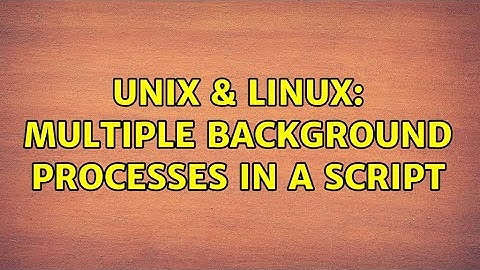 Unix & Linux: multiple background processes in a script (2 Solutions!!)