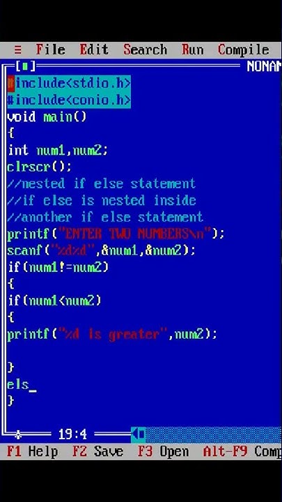 Nested if else statement in C programming - YouTube