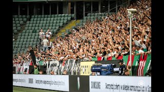 Doping kibiców Legii na meczu z Banikiem Ostrawa w Warszawie