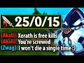 This Akali tried to counter pick me... but I'm the Rank 1 Xerath so I carry