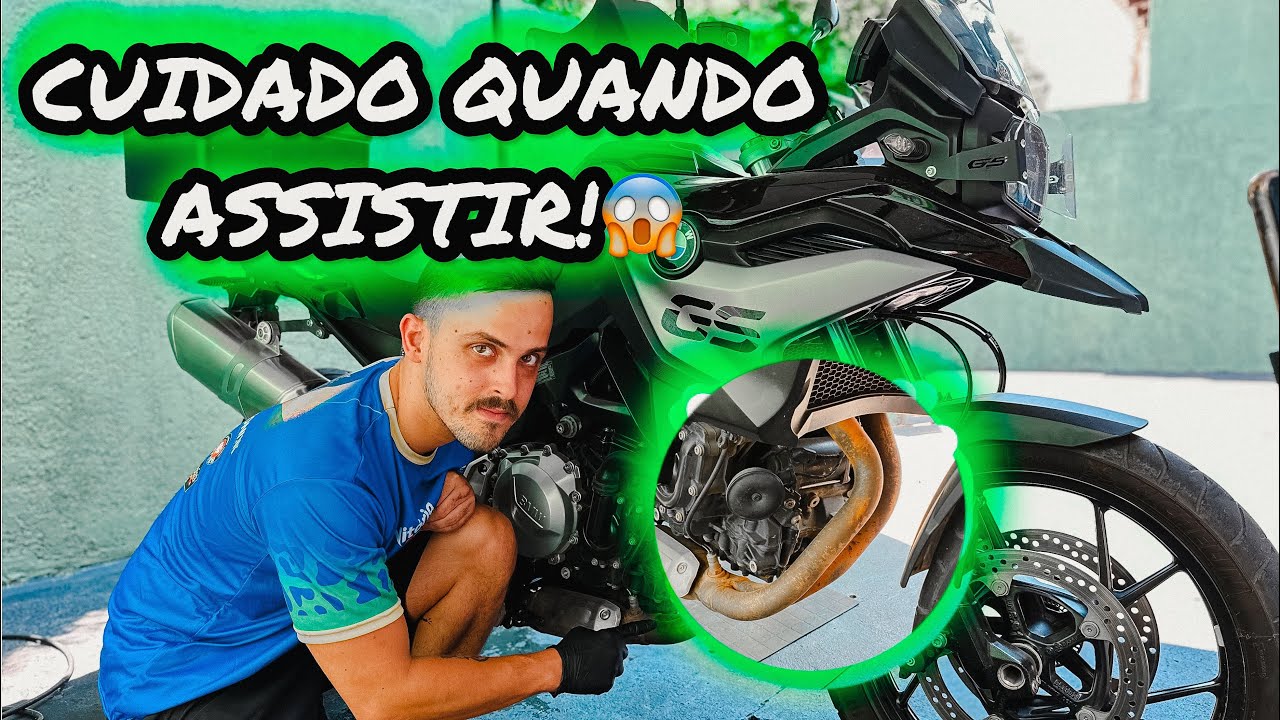 LIMPEZA E POLIMENTO DE ESCAPAMENTO QUE FICOU ENCARDIDO.😱APRENDA A FAZER, MOSTREI  NA F750 DA BMW!🫡