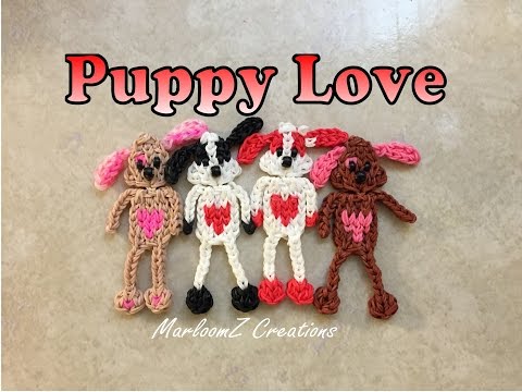 Rainbow Loom Valentine's Puppy - DIY Loom Bands