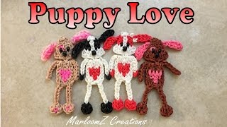 Rainbow Loom Valentine's Puppy -  DIY Loom Bands